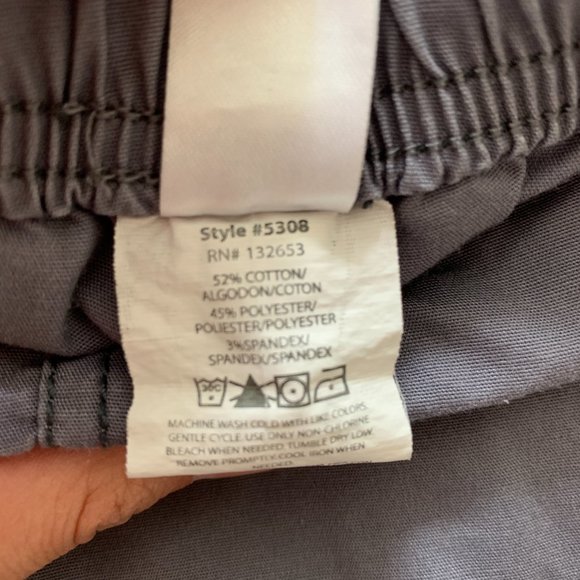 WonderWink Women's Wonderflex Grace Scrub Pants Gray Small - Picture 4 of 5